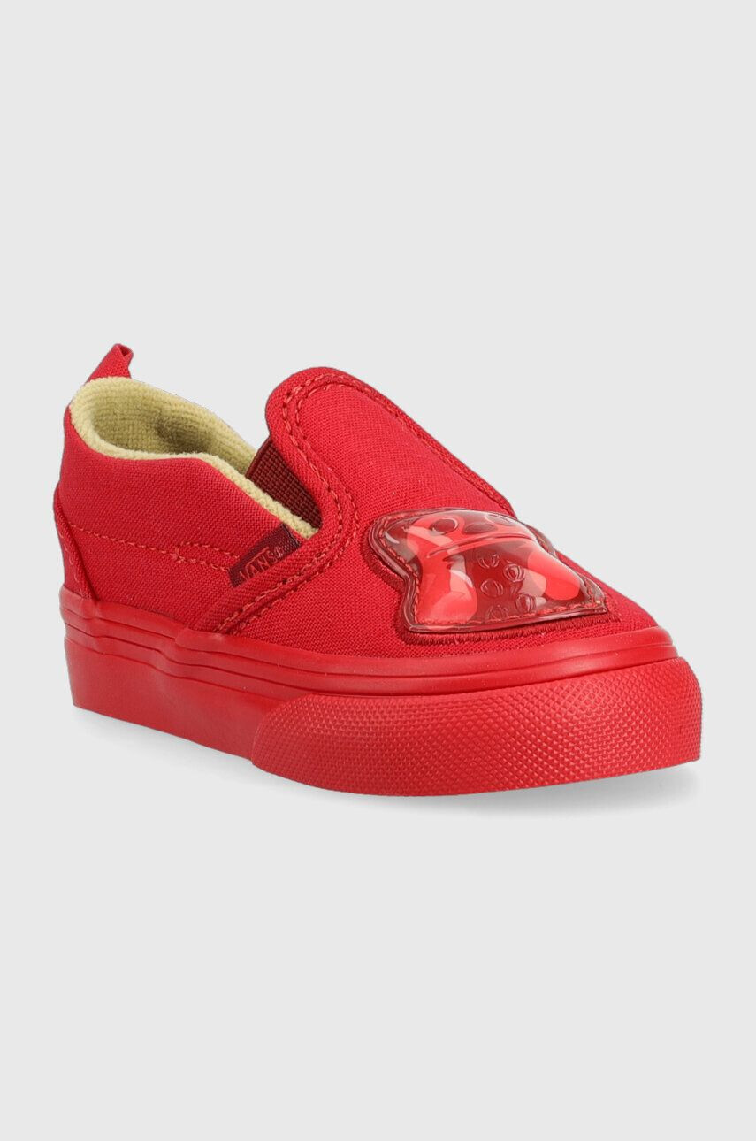 Vans Dětské tenisky Slip-On V HARIBO HARB GOLD červená barva - Pepit.cz