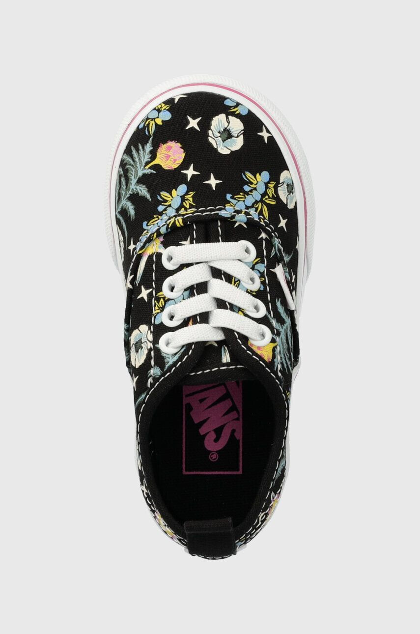 Vans Dětské tenisky TD Authentic Elastic FLRL BLACK černá barva - Pepit.cz