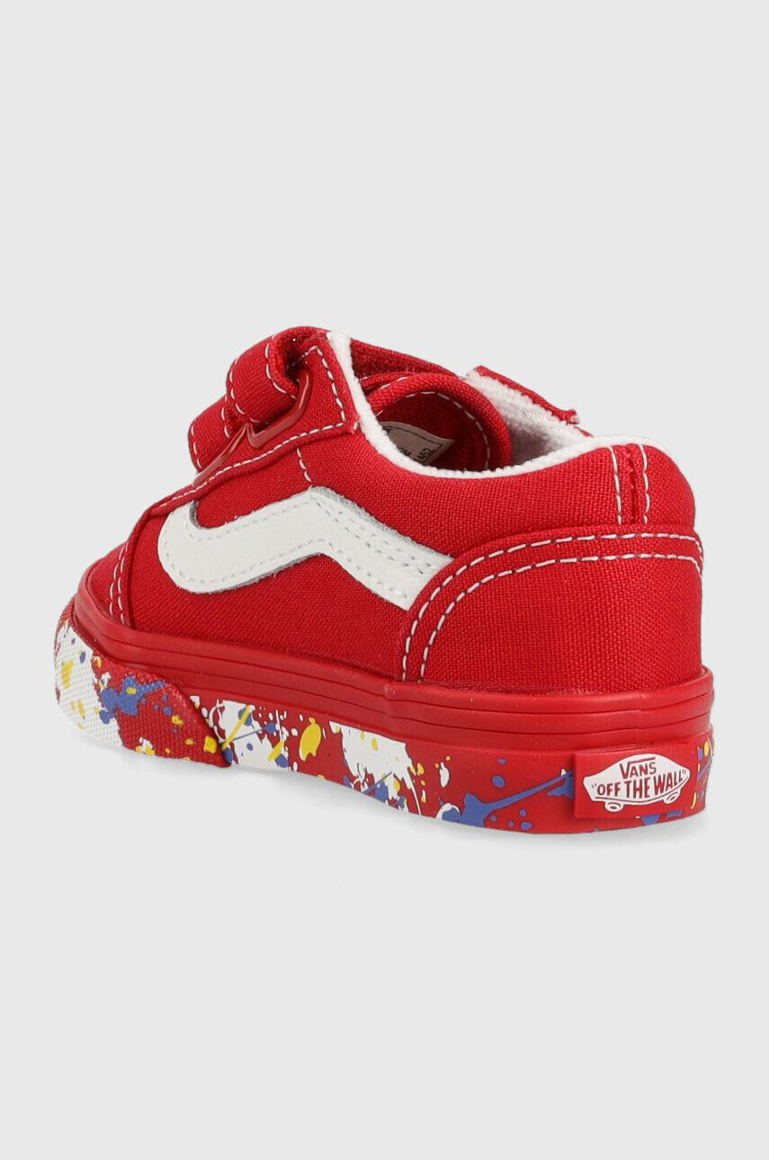 Vans Dětské tenisky TD Old Skool V PTSP DRRED červená barva - Pepit.cz