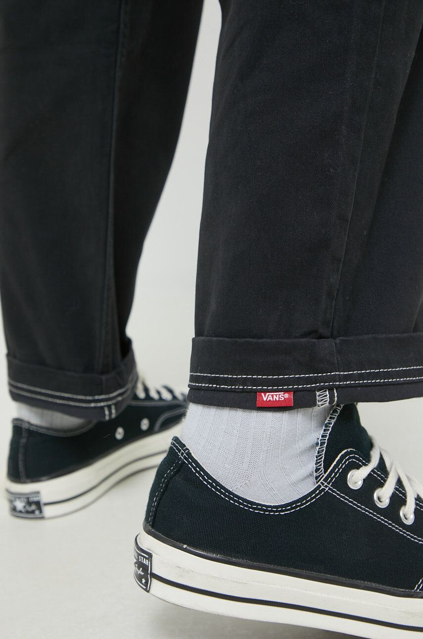 Vans Kalhoty dámské černá barva široké high waist - Pepit.cz