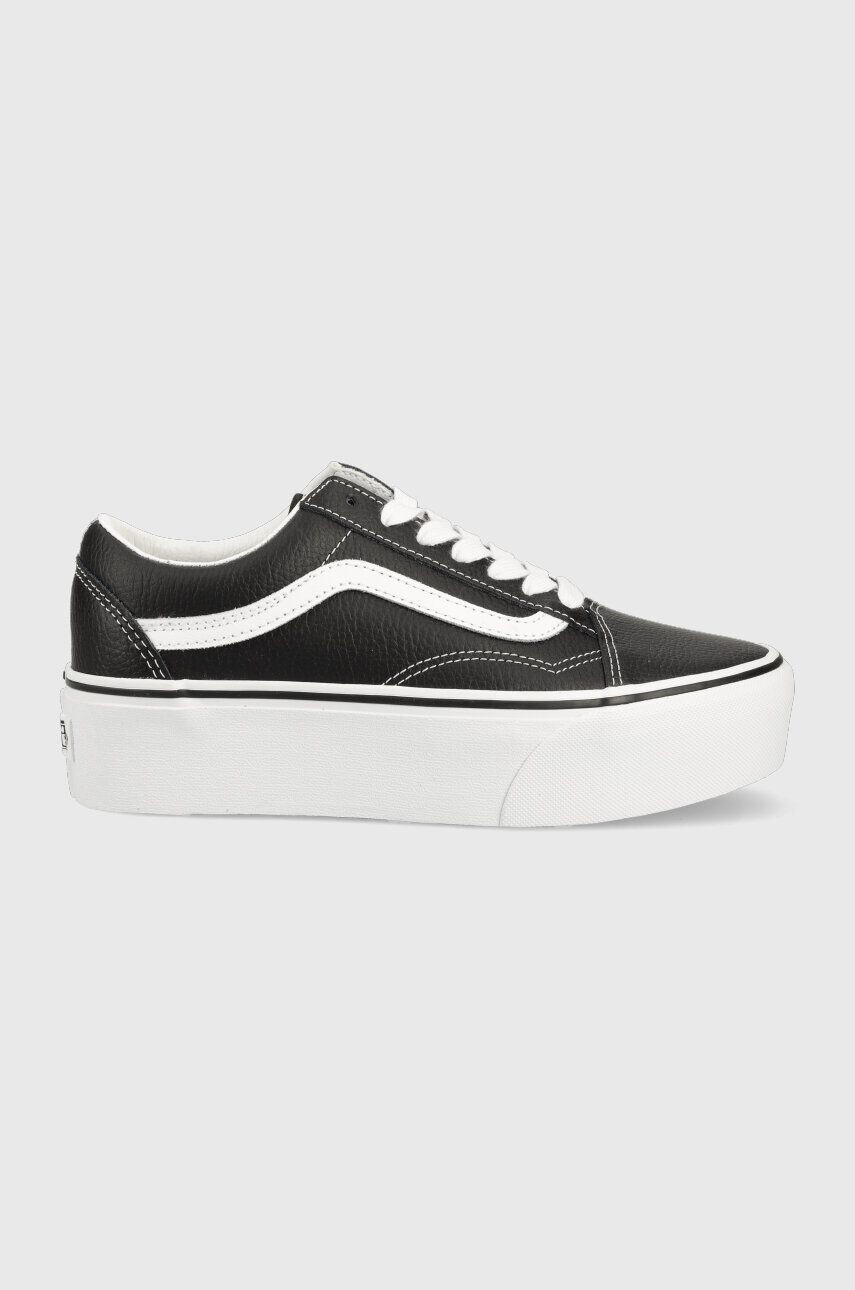 Vans Kožené tenisky Old Skool Stackform dámské černá barva VN0A7Q5MBPB1 - Pepit.cz