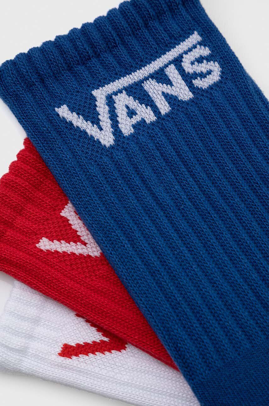 Vans Ponožky BY CLASSIC CREW BOYS TRUE RED/WHITE 3-pack - Pepit.cz