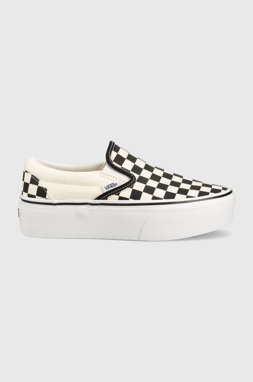 Vans Tenisky Slip-on dámské béžová barva VN0A7Q5RTYQ1-BLKWH - Pepit.cz