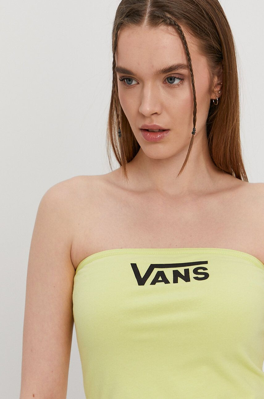 Vans Top dámský zelená barva cold shoulder - Pepit.cz