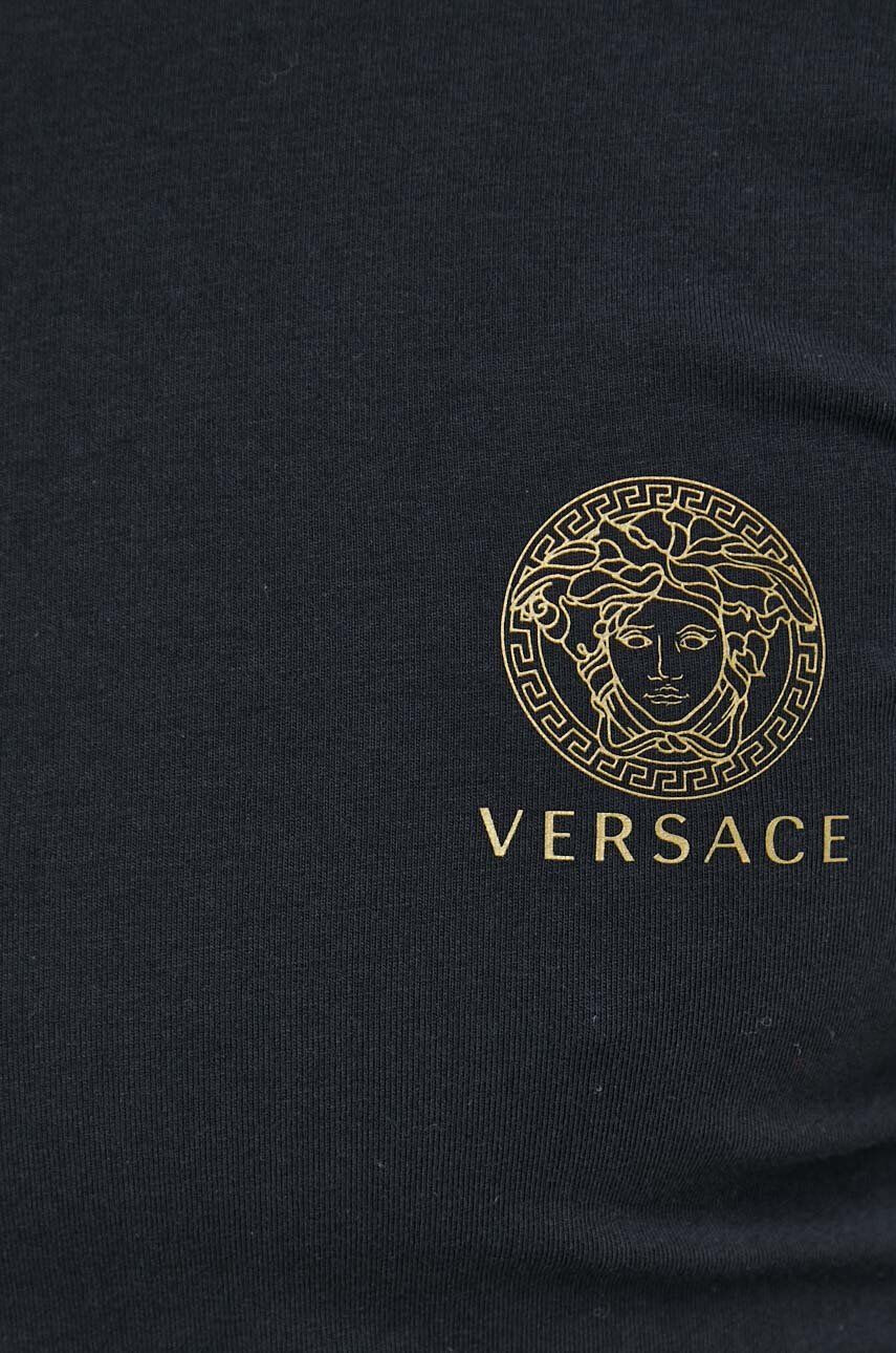 Versace Tričko s dlouhým rukávem černá barva s potiskem - Pepit.cz