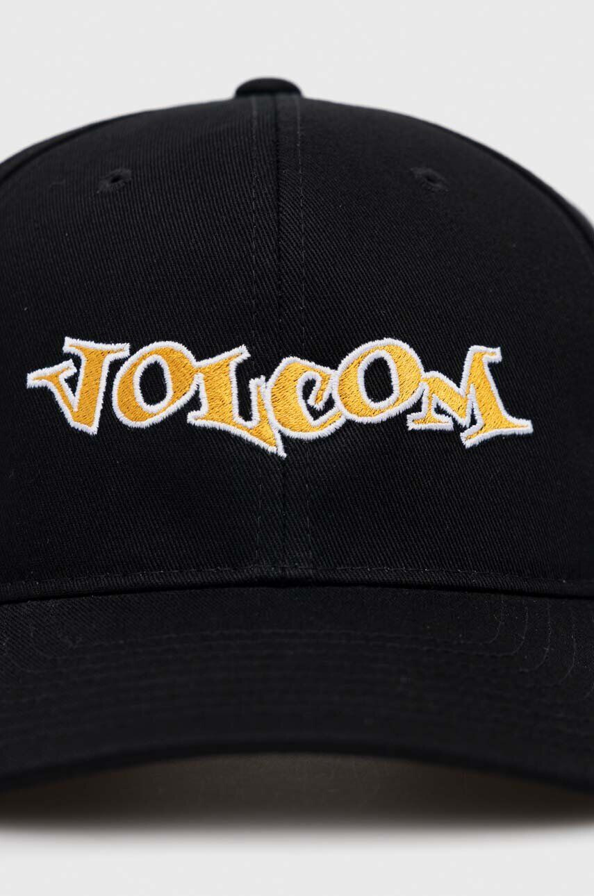 Volcom Bavlněná baseballová čepice černá barva s aplikací - Pepit.cz