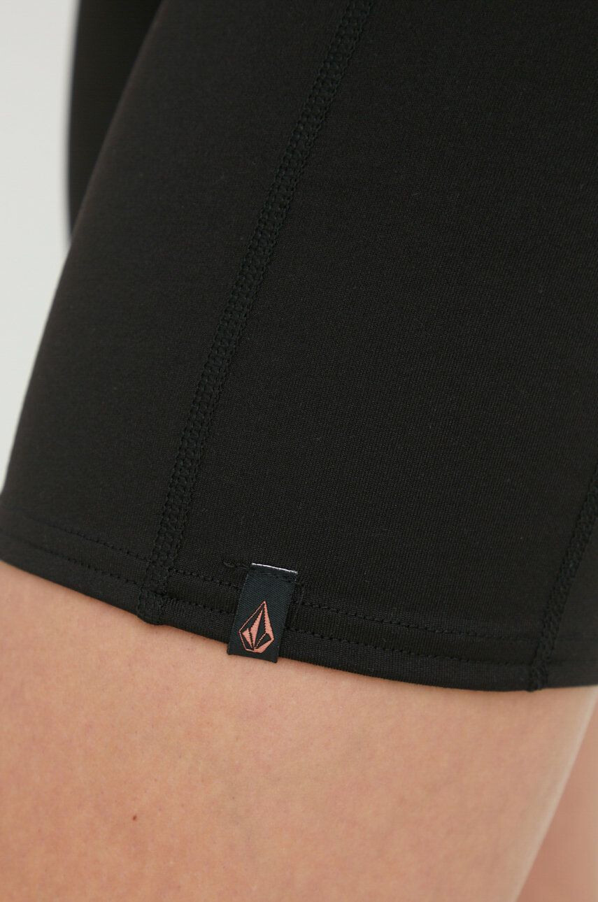 Volcom Kraťasy dámské černá barva hladké high waist - Pepit.cz