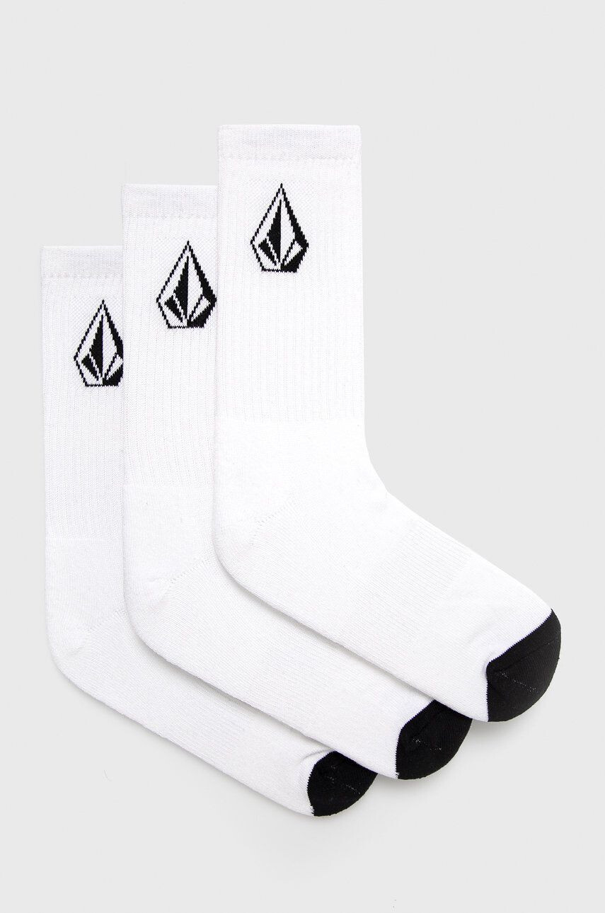 Volcom Ponožky (3-pack) pánské bílá barva - Pepit.cz