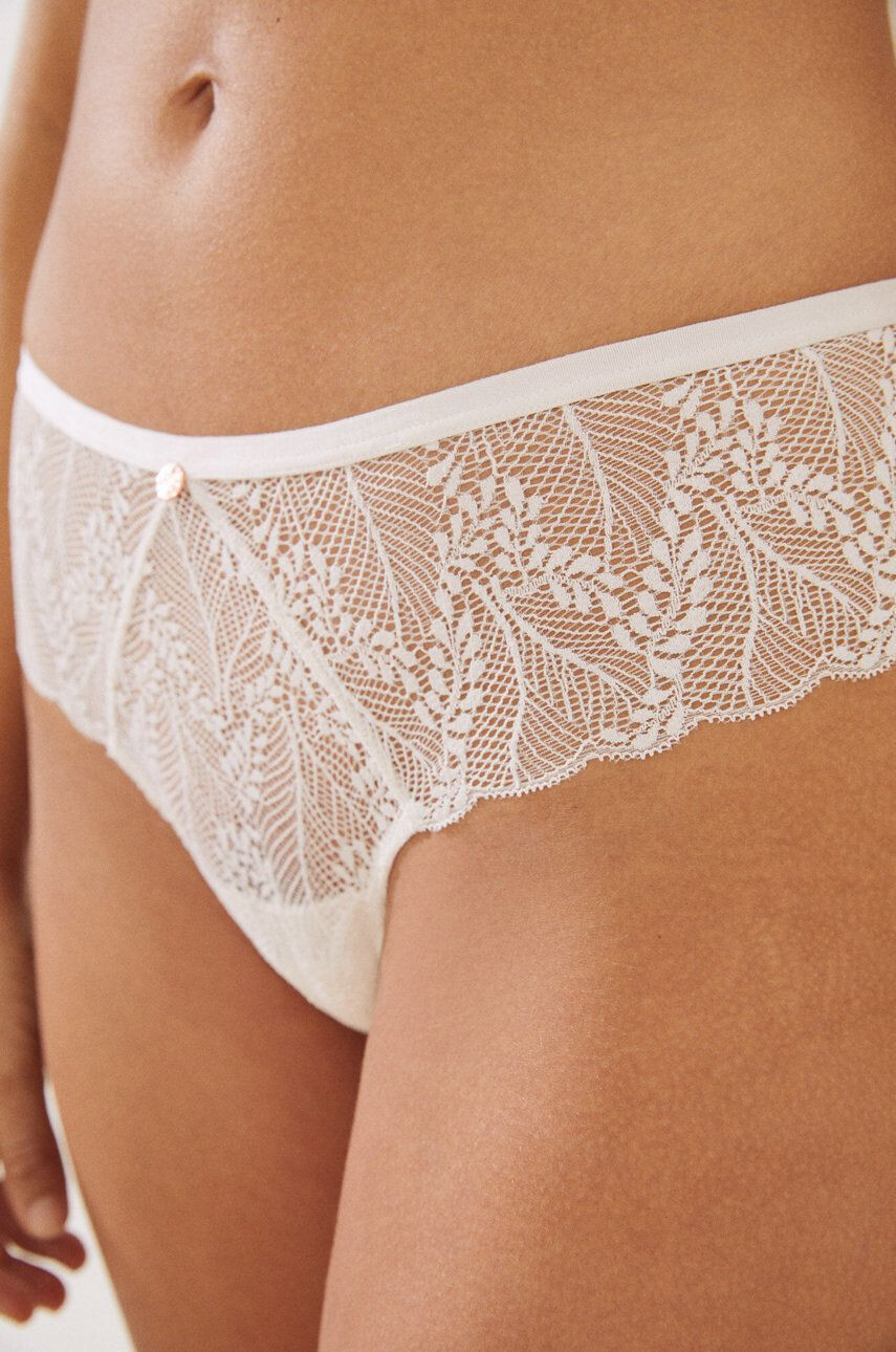 women'secret Kalhotky Leaf Lace Ivory - Pepit.cz