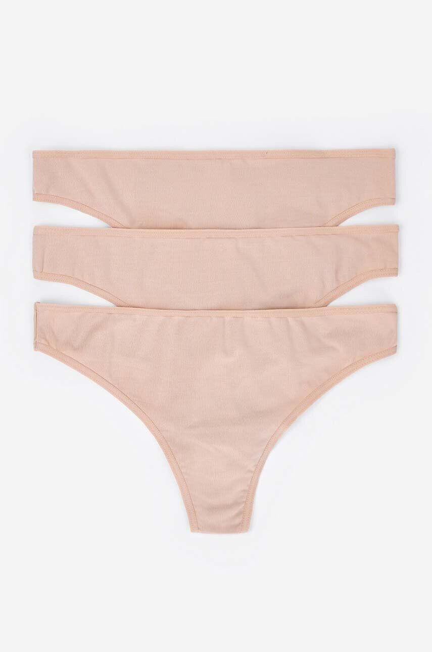 women'secret Tanga 3-pack černá barva - Pepit.cz