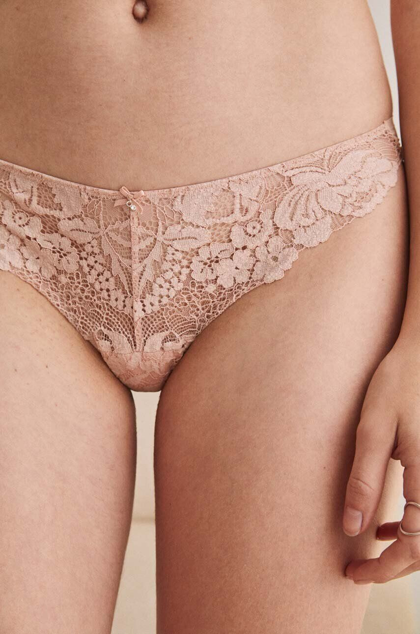 women'secret Tanga FEMININE MICRO růžová barva 8325188 - Pepit.cz