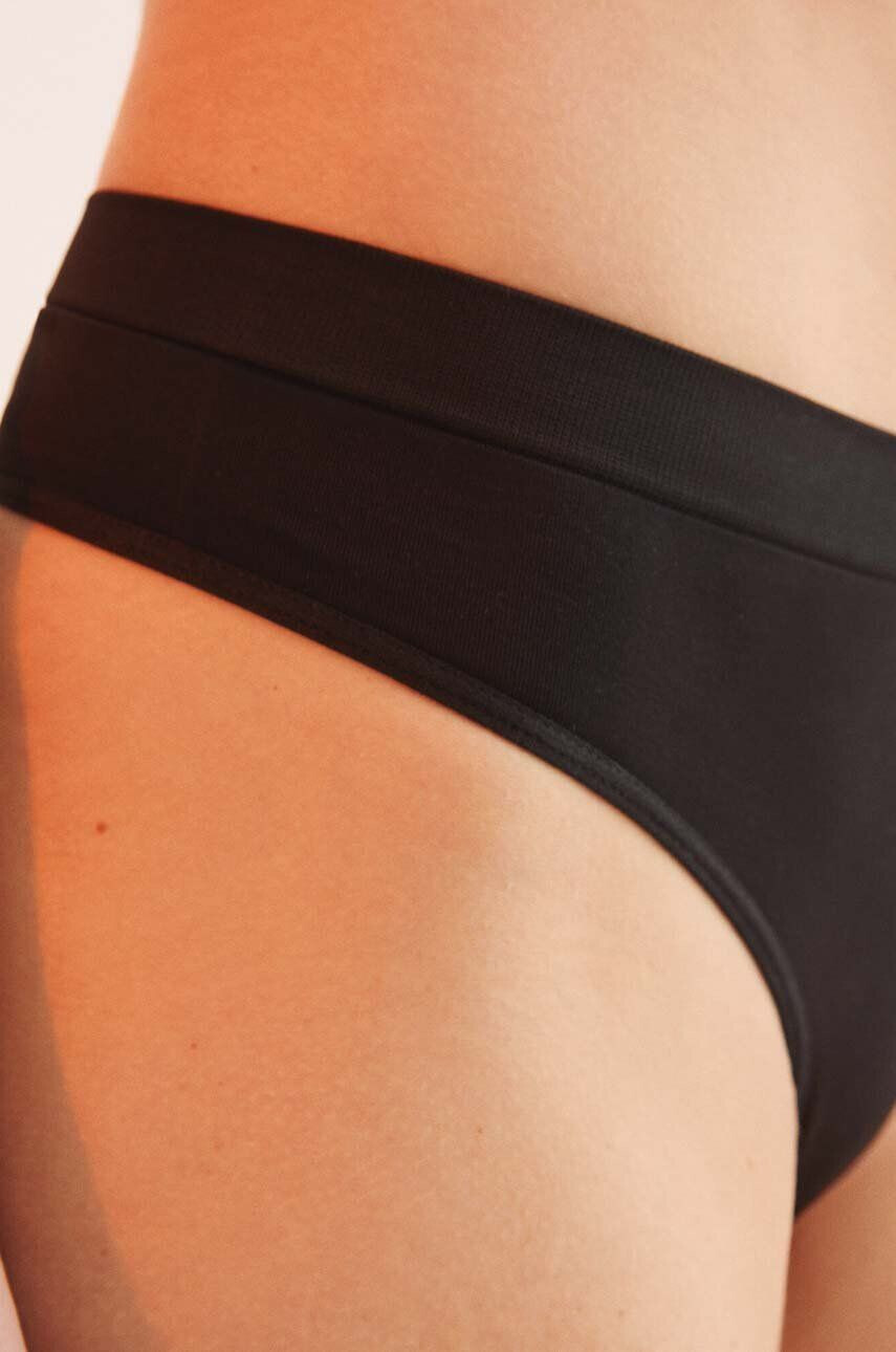 women'secret Tanga SEAMLESS 3 černá barva 5125005 - Pepit.cz