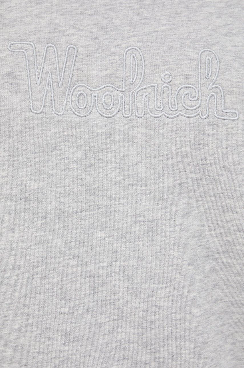 Woolrich Mikina pánská šedá barva hladká - Pepit.cz