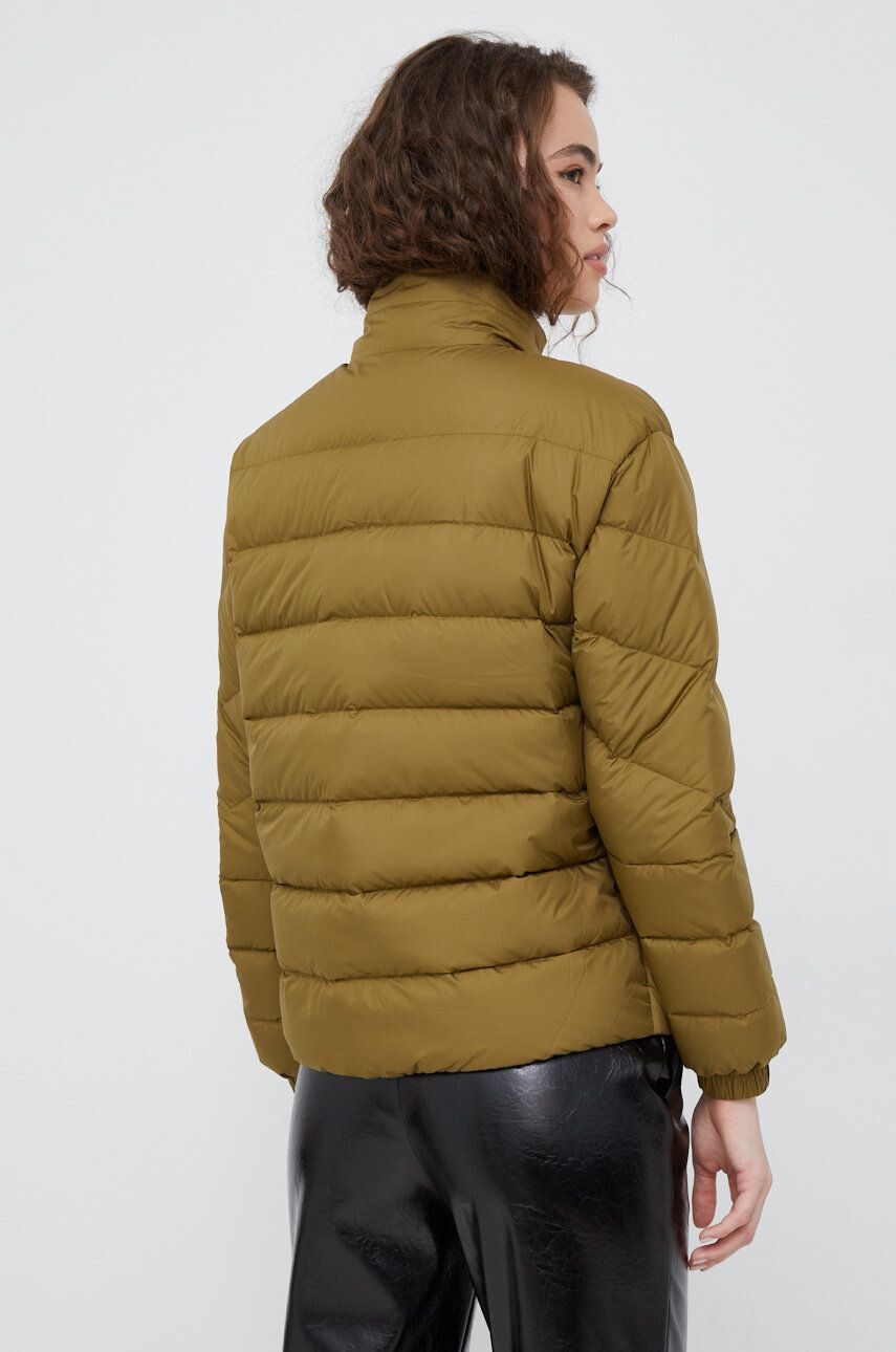 Woolrich Péřová bunda dámská zelená barva zimní - Pepit.cz