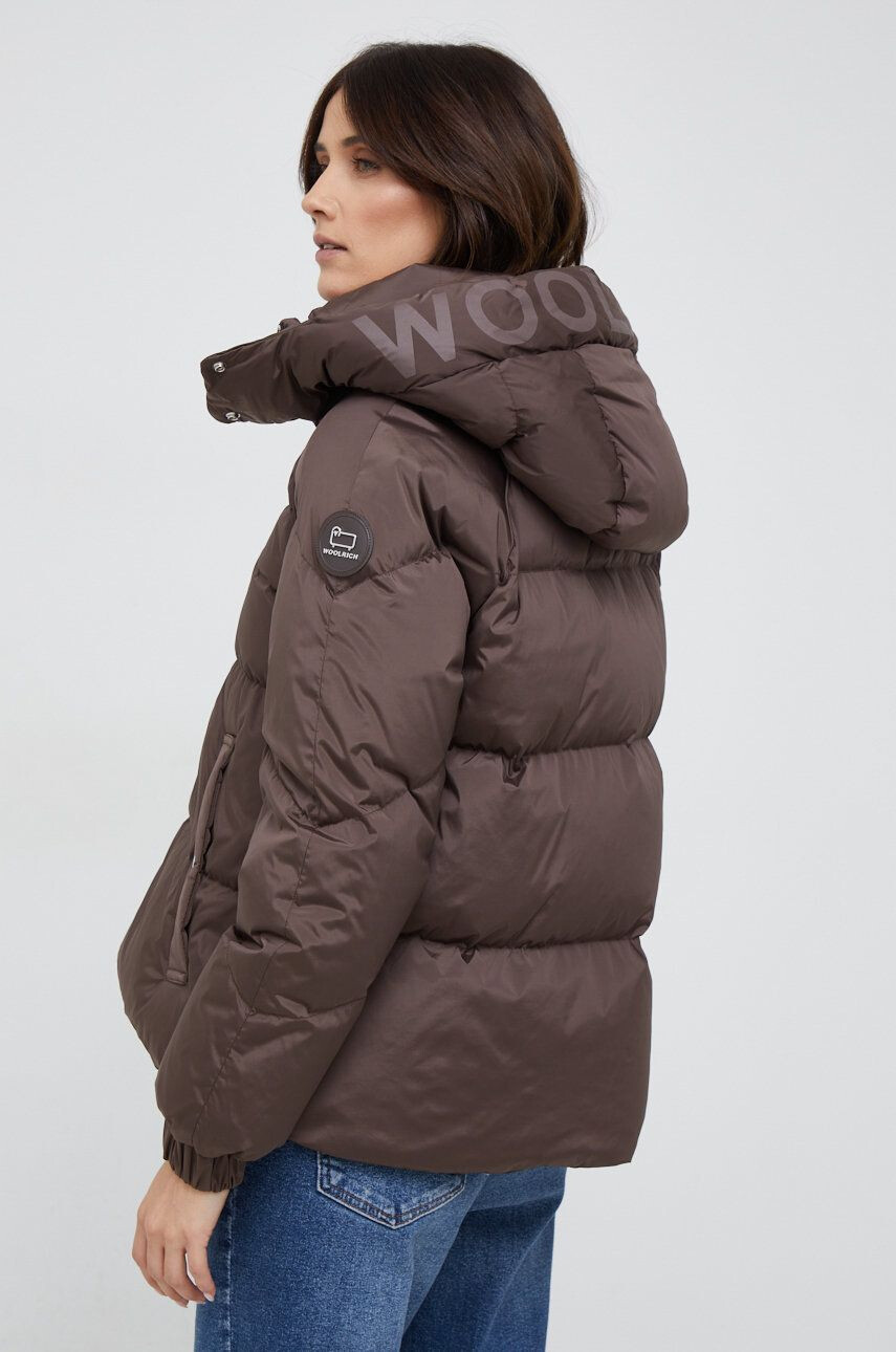 Woolrich Péřová bunda Alsea dámská černá barva zimní - Pepit.cz