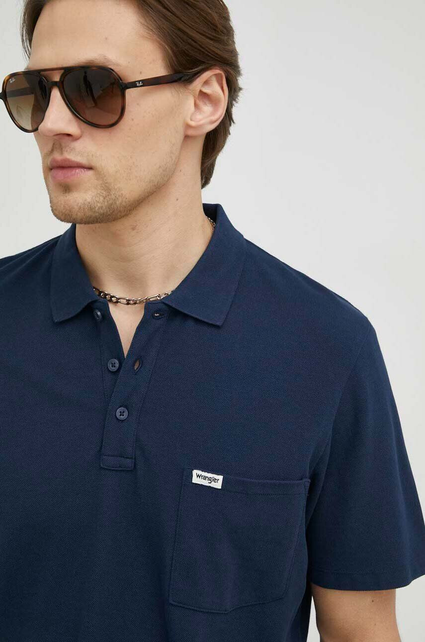 Wrangler Bavlněné polo tričko tmavomodrá barva - Pepit.cz