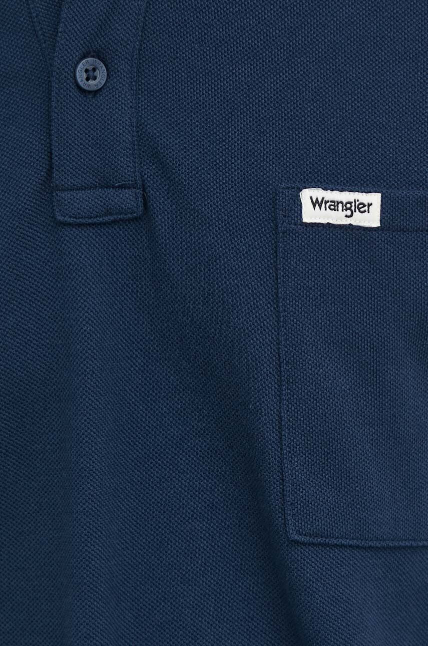 Wrangler Bavlněné polo tričko tmavomodrá barva - Pepit.cz