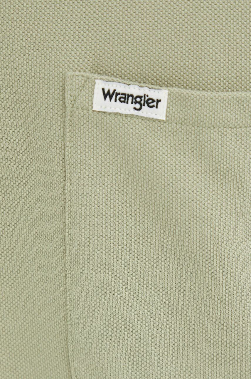 Wrangler Bavlněné polo tričko zelená barva - Pepit.cz