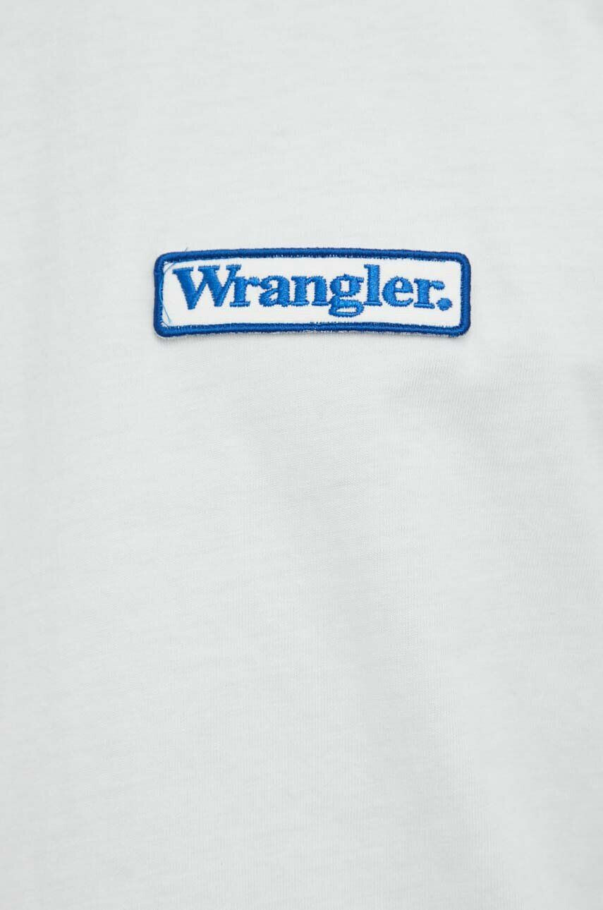 Wrangler Bavlněné tričko bílá barva s aplikací - Pepit.cz