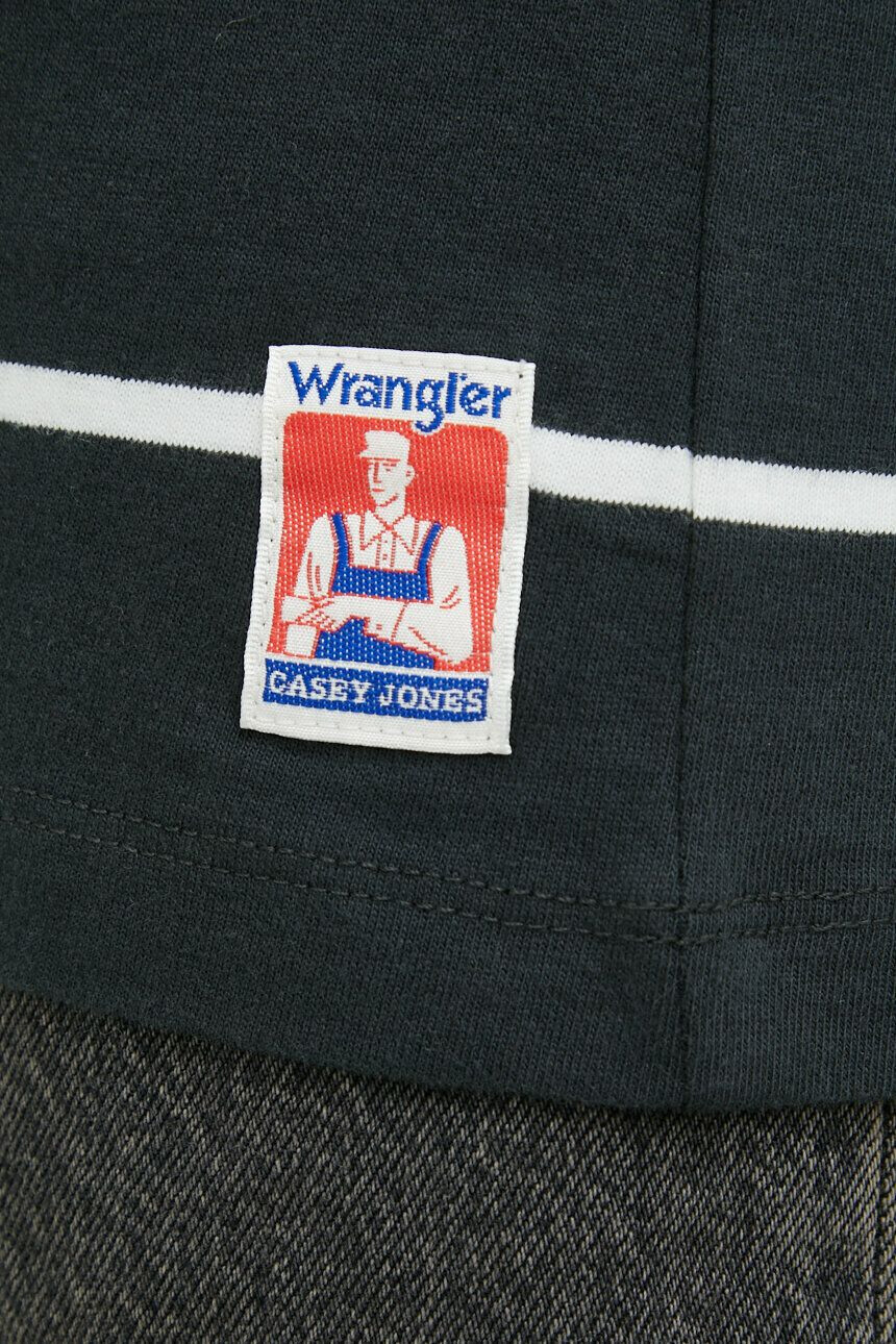 Wrangler Bavlněné tričko černá barva - Pepit.cz