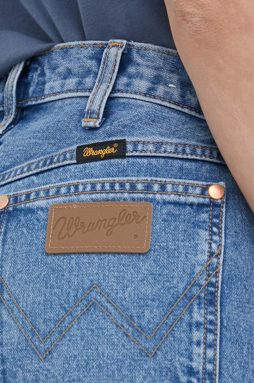 Wrangler Džínové šortky dámské hladké high waist - Pepit.cz