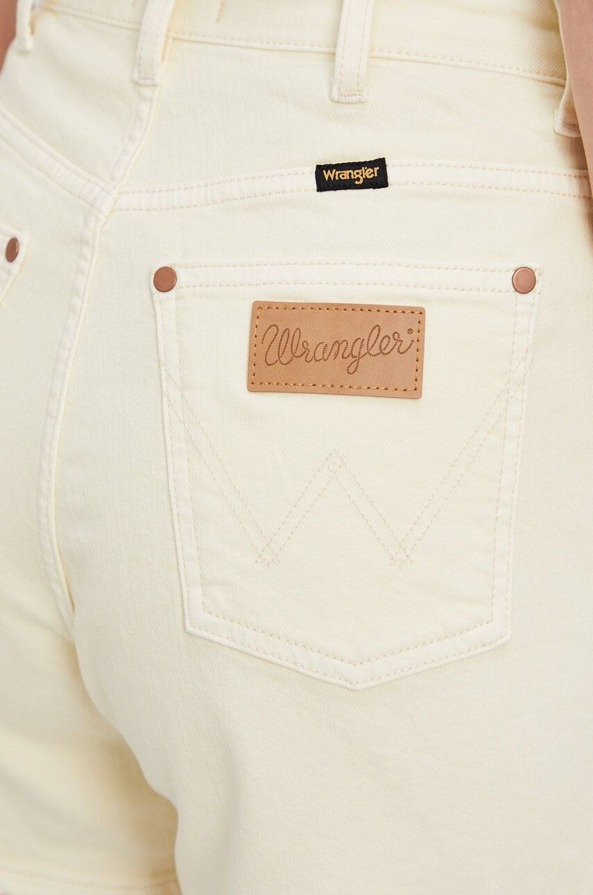 Wrangler Džínové šortky dámské hladké high waist - Pepit.cz