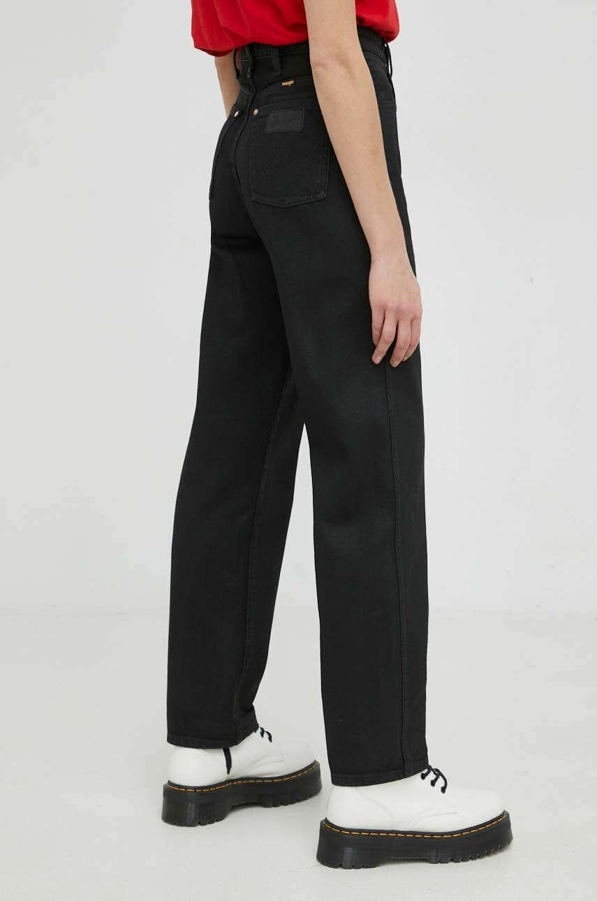 Wrangler Džíny Barrel Coated Black dámské high waist - Pepit.cz