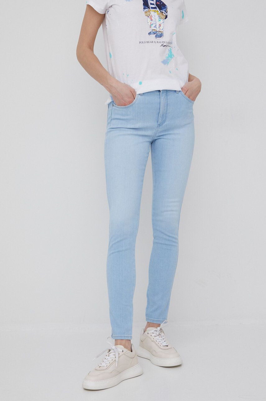 Wrangler Džíny High Rise Skinny Soft Blue dámské high waist - Pepit.cz