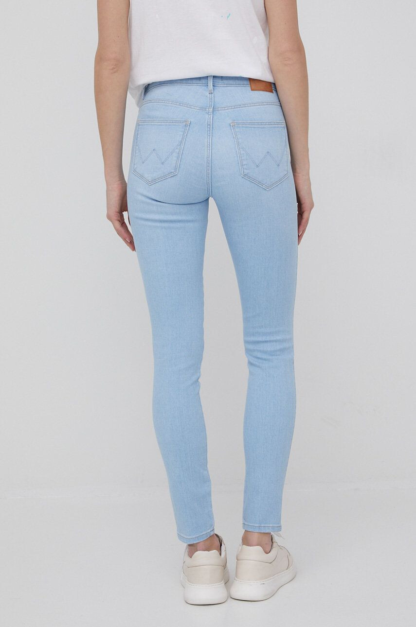 Wrangler Džíny High Rise Skinny Soft Blue dámské high waist - Pepit.cz