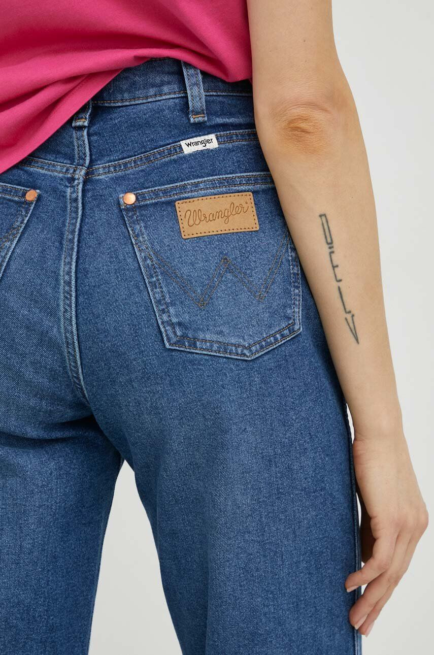 Wrangler Džíny Mom Straight dámské high waist damskie high waist - Pepit.cz