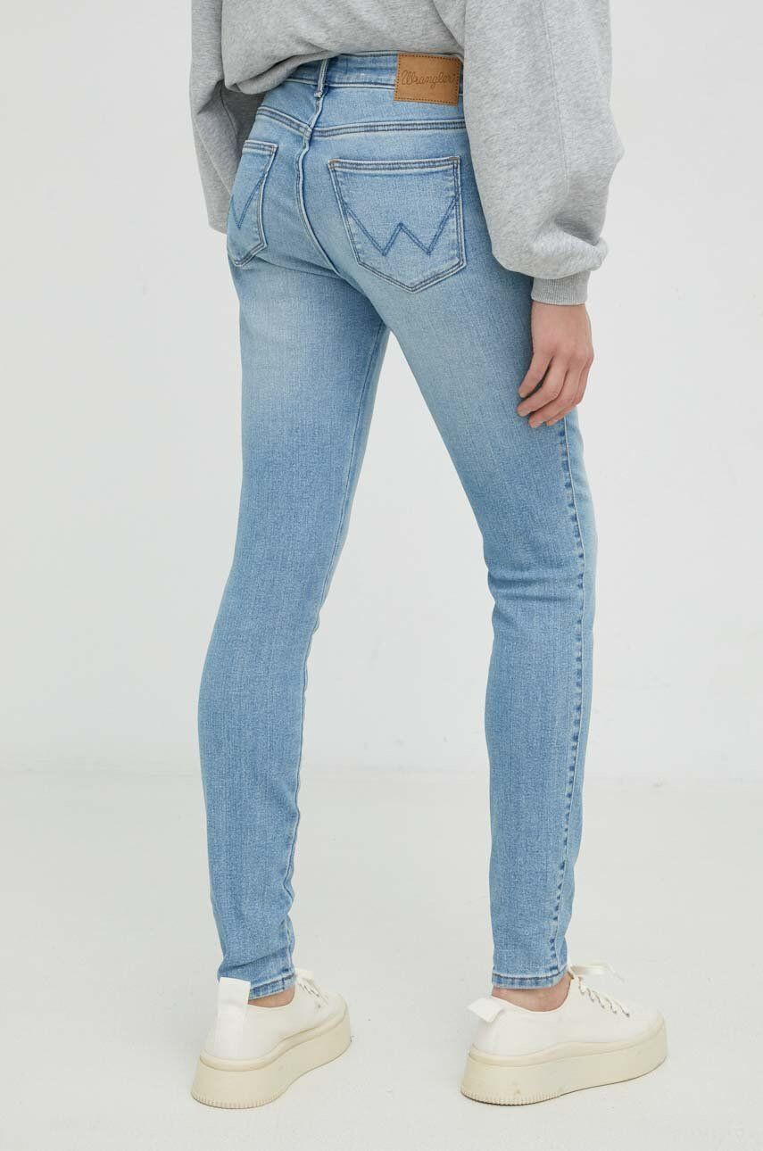 Wrangler Džíny Skinny White Noise dámské medium waist - Pepit.cz