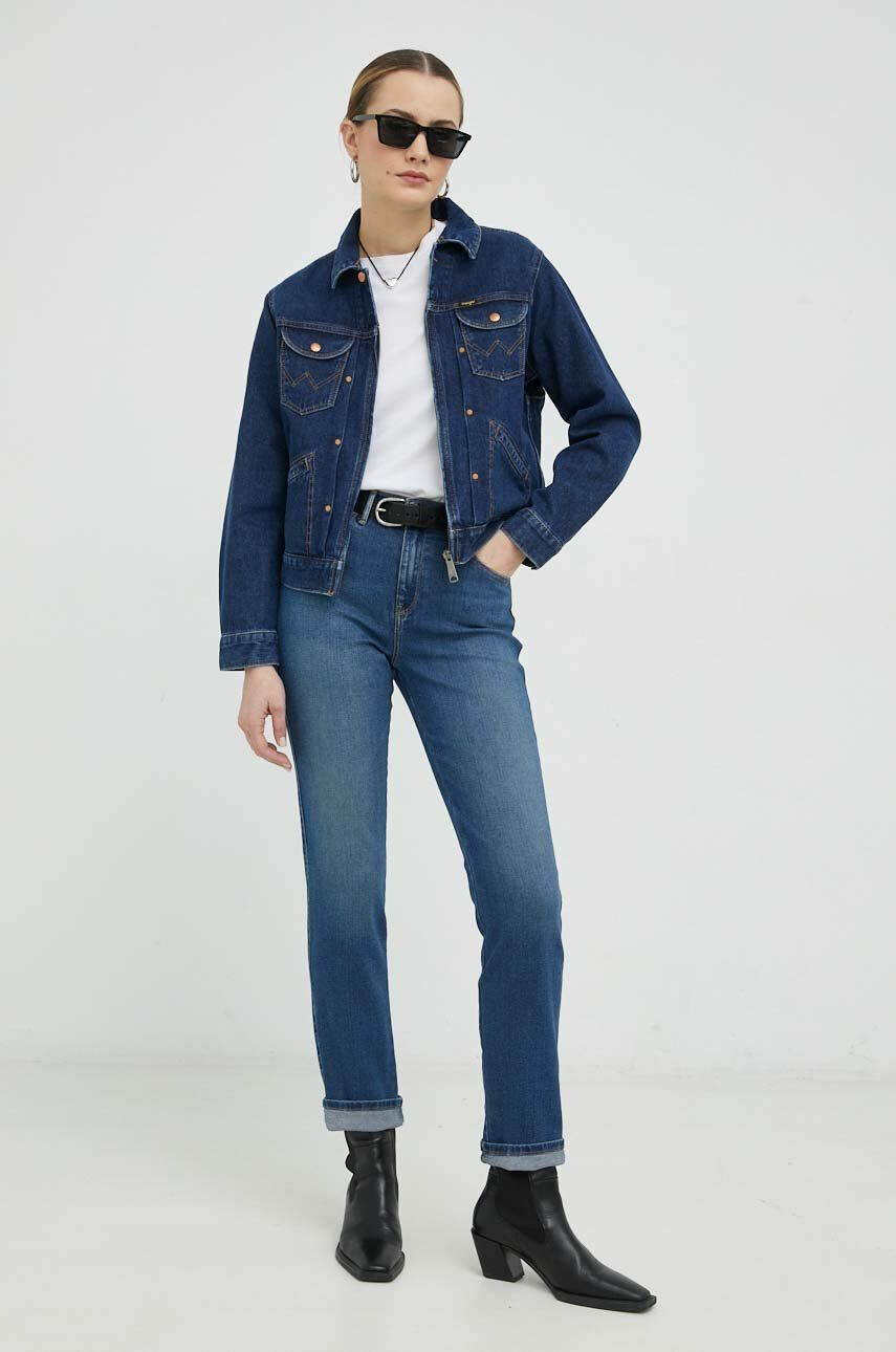 Wrangler Džíny Slim Blue Noise dámské high waist - Pepit.cz