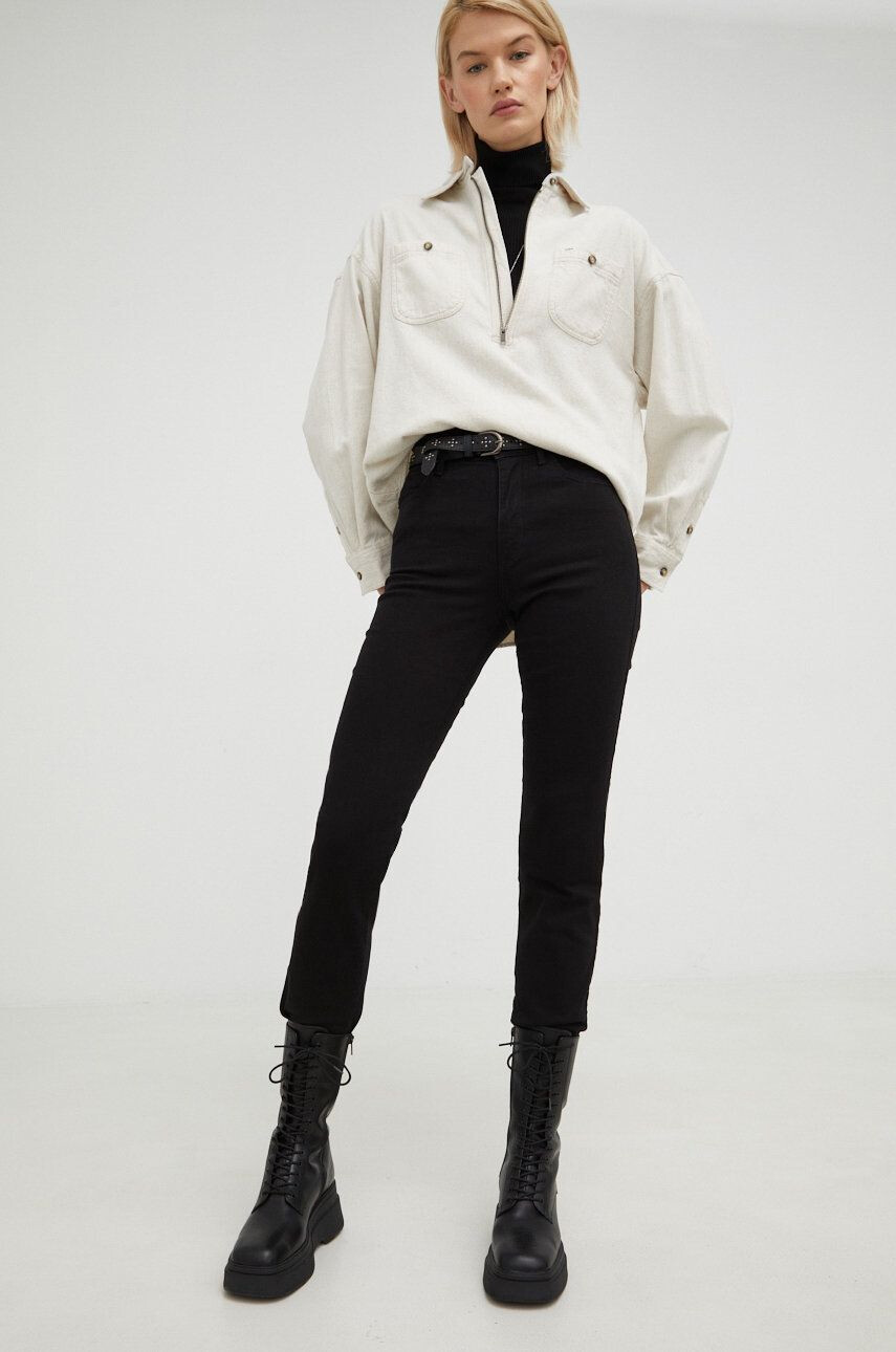 Wrangler Džíny Slim Perfect Black dámské high waist - Pepit.cz