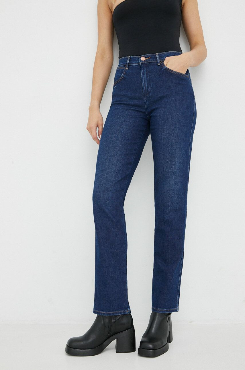 Wrangler Džíny Straight Dream Blue dámské high waist - Pepit.cz