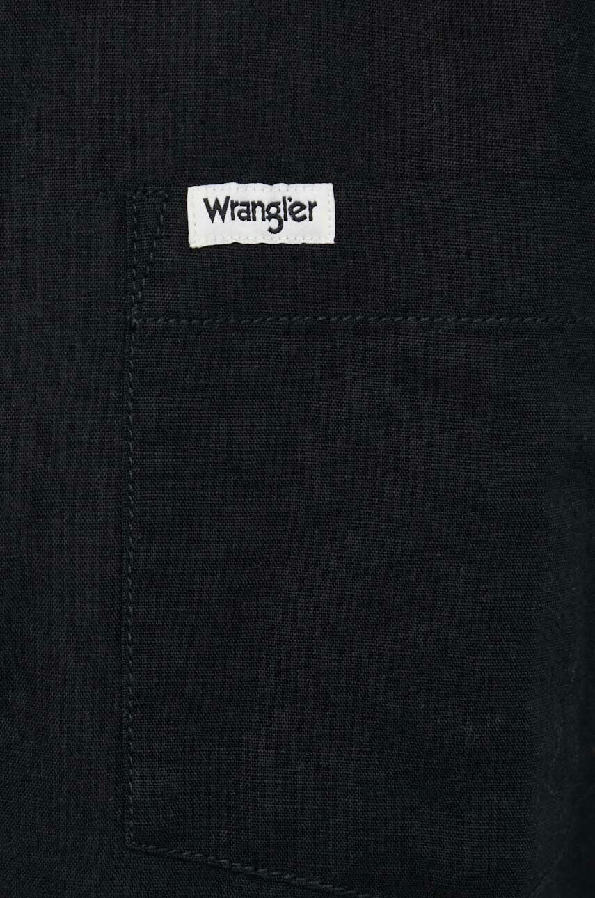 Wrangler Plátěná košile bílá barva regular s klasickým límcem - Pepit.cz