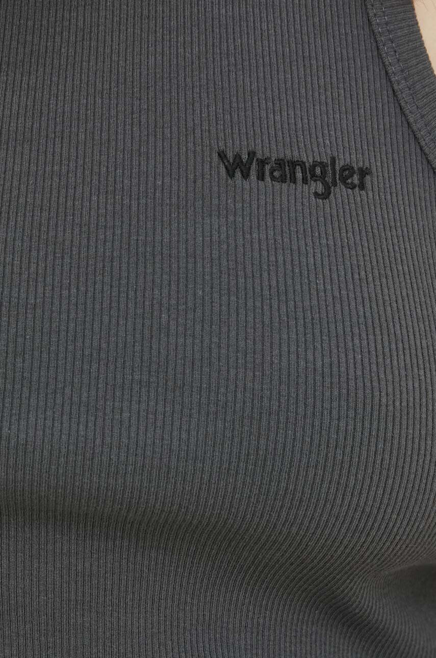 Wrangler Top dámský šedá barva - Pepit.cz