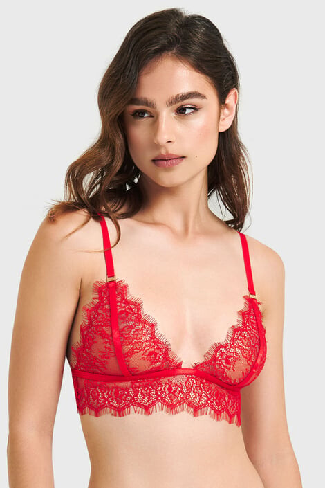 Bluebella Podprsenka Grace Red Bralette XS - Pepit.cz