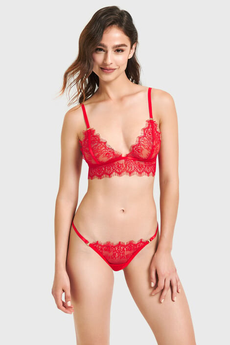 Bluebella Podprsenka Grace Red Bralette XS - Pepit.cz