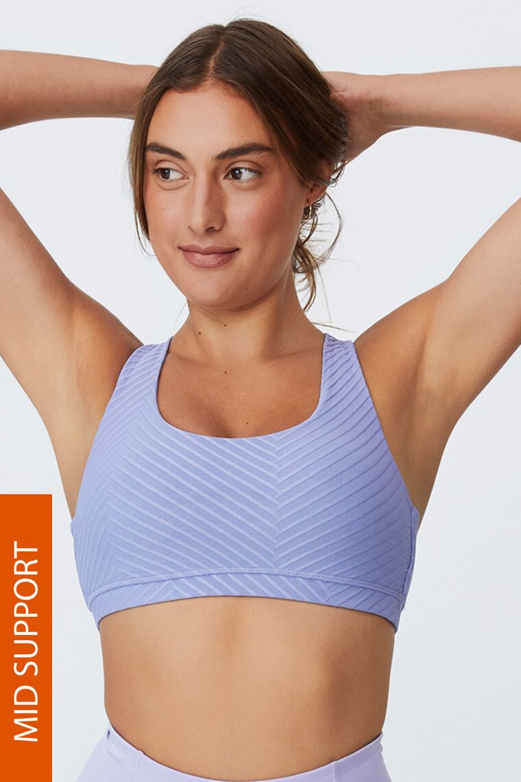 Cotton On Sportovní podprsenka Strappy fialová XS - Pepit.cz