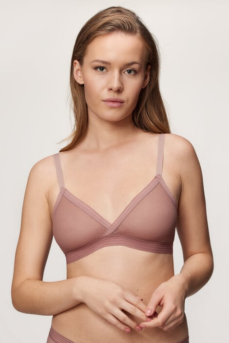 DKNY Podprsenka Sheer Bralette Rosewood M - Pepit.cz