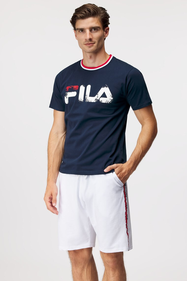 FILA Modrobílé pyžamo Jersey M - Pepit.cz