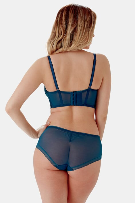 Gossard Kalhotky Dark Teal Swirl francouzské L - Pepit.cz