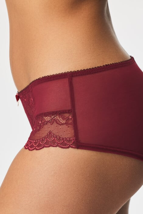 Gossard Kalhotky Superboost Lace Cranberry francouzské M - Pepit.cz