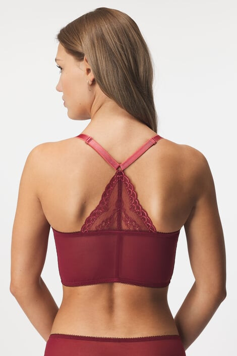 Gossard Podprsenka Superboost Lace Cranberry nevyztužená 70/C - Pepit.cz