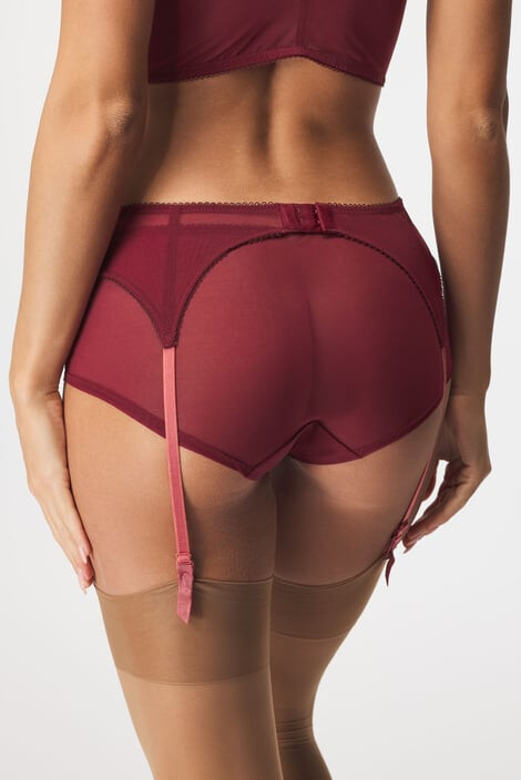 Gossard Podvazkový pás Superboost Lace Cranberry S - Pepit.cz