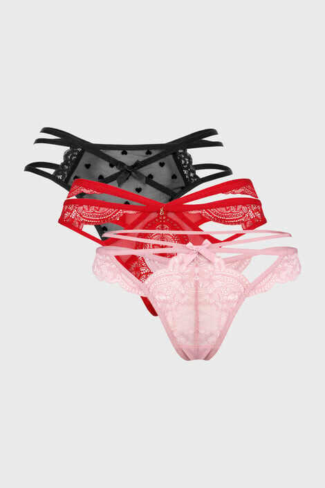 Hunkemöller 3PACK Tanga Lili XS - Pepit.cz