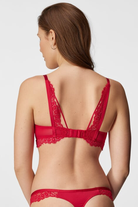 Hunkemöller Podprsenka Claire Red vyztužená bez kostic 85/B - Pepit.cz