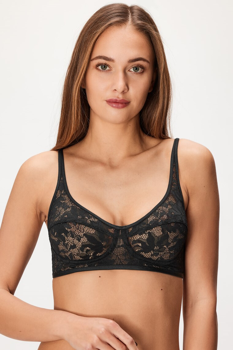 Hunkemöller Podprsenka Elle Black Bralette M - Pepit.cz