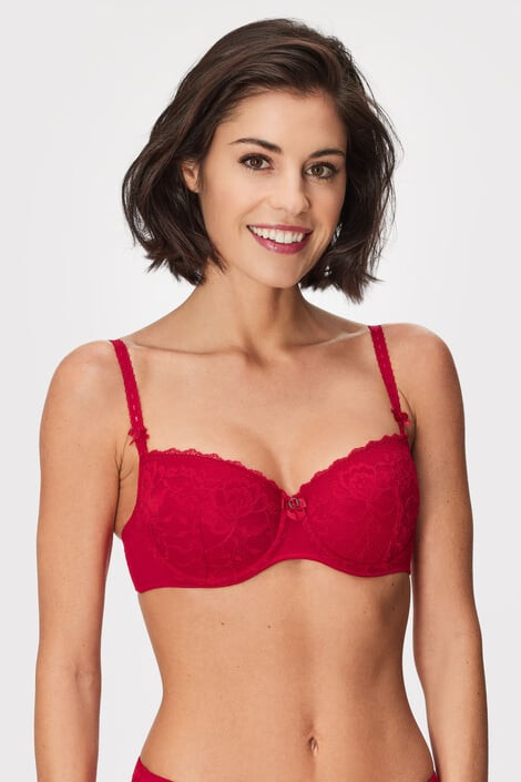 Hunkemöller Podprsenka Maya Red vyztužená 75/G - Pepit.cz