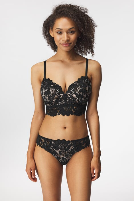 Hunkemöller Podprsenka Shiloh Black bez kostic 85/D - Pepit.cz